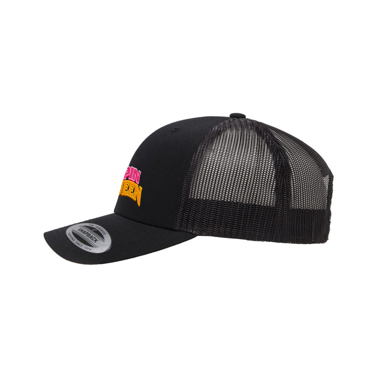 SpinQueen, Embroidered Logo, Retro Trucker Cap