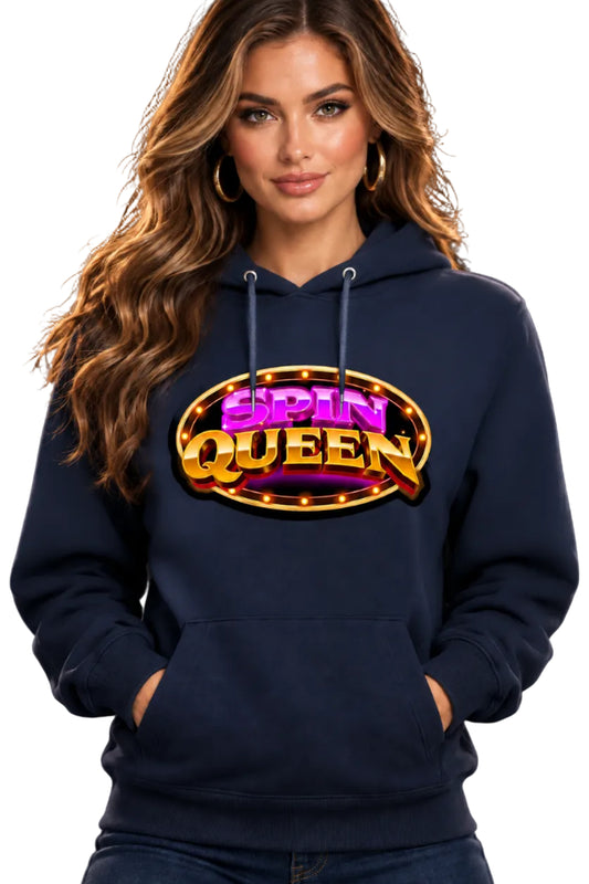SpinQueen Unisex Perfect Weight® Fleece Hoodie - Navy