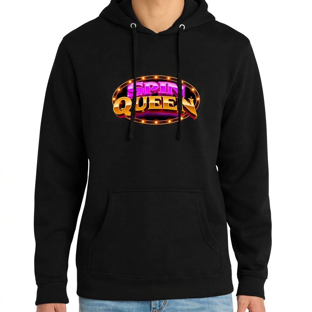 SpinQueen Unisex Fleece Hoodie - Black