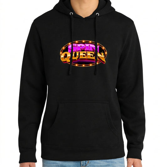 SpinQueen Unisex Fleece Hoodie - Black