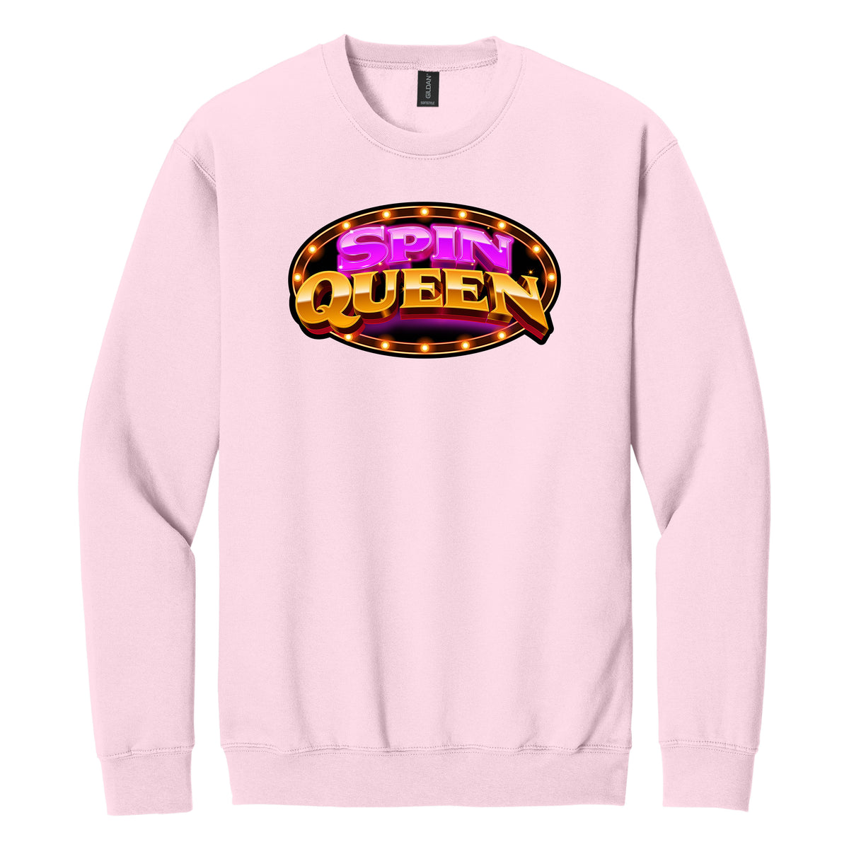 SpinQueen Unisex Softstyle® Crewneck Sweatshirt - Light Pink